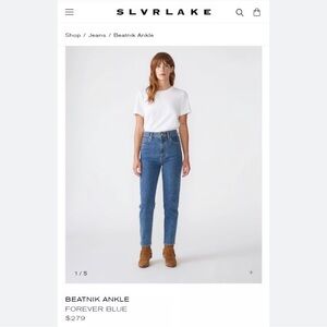 SLVRLAKE Beatnik Ankle Jeans in Forever Blue Denim size 30